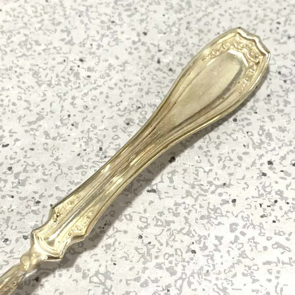 Antique Oneida Silver Twisted Handle Butter Knife Spreader Irving Garland 1916